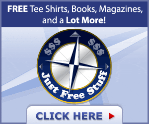 JustFreeStuff.com!  Over 50 categories, including useless facts, cool sites, contests, and of course, freebies. We also give away a tee shirt every week and gift cards every month to our newsletter subscribers.  Click to continue: JustFreeStuff.com