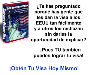 ¿Te has preguntado porqué hay gente que les dan la visa a los EEUU tan fácilmente y a otros los rechazan sin darles la oportunidad de explicar?  ¡Pues TU tambien puedes lograr tu visa!  ¡Obtén Tu Visa Hoy Mismo!