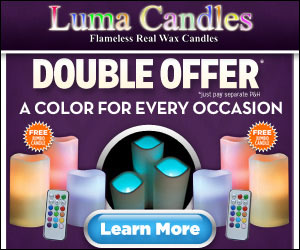 The Real Wax Fresh Vanilla Scented Color Changing LED Candles